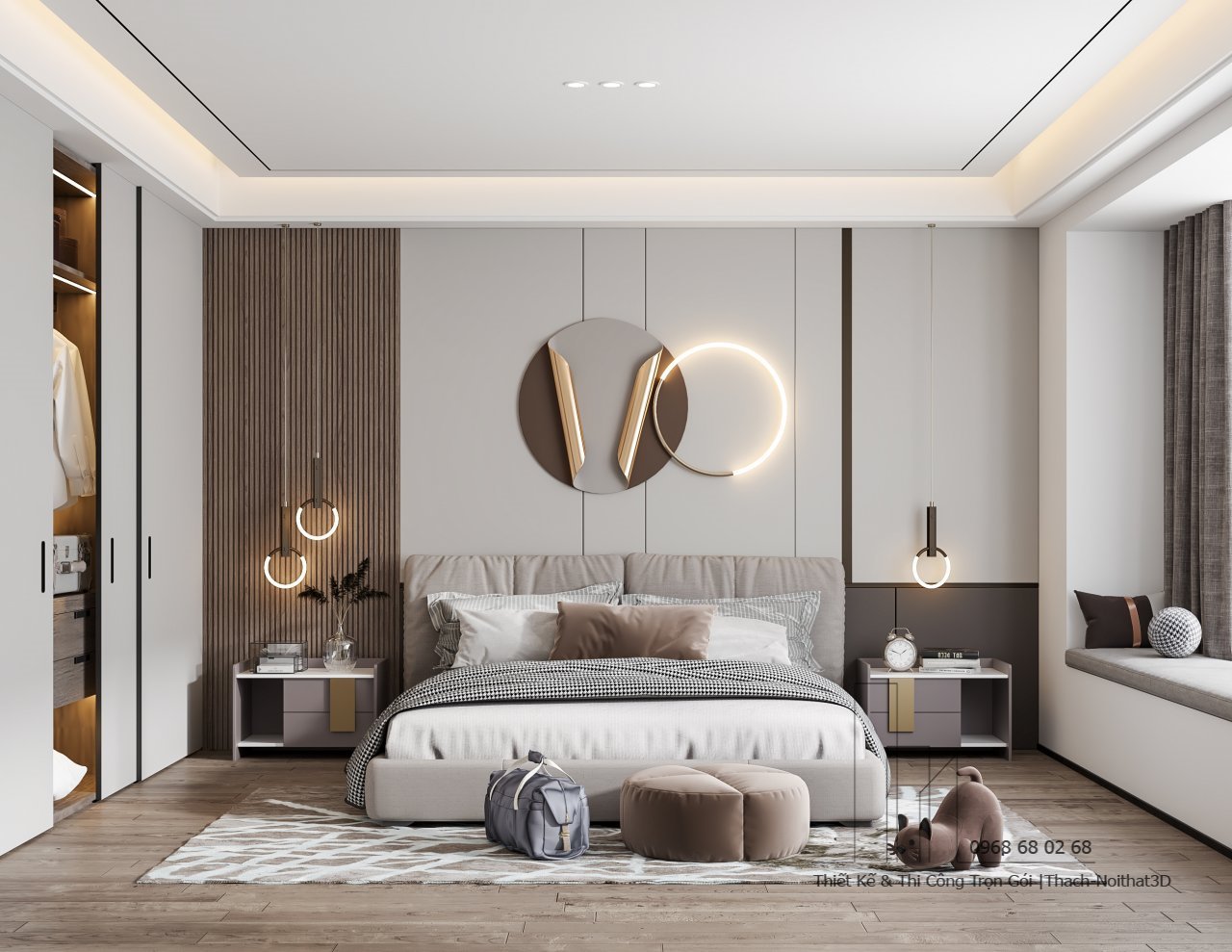 Nội Thất Phòng Ngủ Đẹp – Giải Pháp Hiện Đại, Đẹp Giá Rẻ, Thi Công Trọn Gói Tại Tphcm | Nội Thất 3D - Thuận Thiên Công ty thi công phòng ngủ nhỏ đẹp Luxury