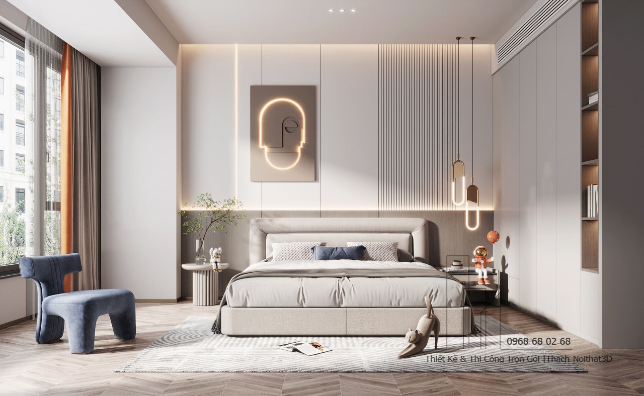 Nội Thất Phòng Ngủ Đẹp – Giải Pháp Hiện Đại, Đẹp Giá Rẻ, Thi Công Trọn Gói Tại Tphcm | Nội Thất 3D - Thuận Thiên Thiết kế phòng ngủ nhỏ đẹp sang trọng