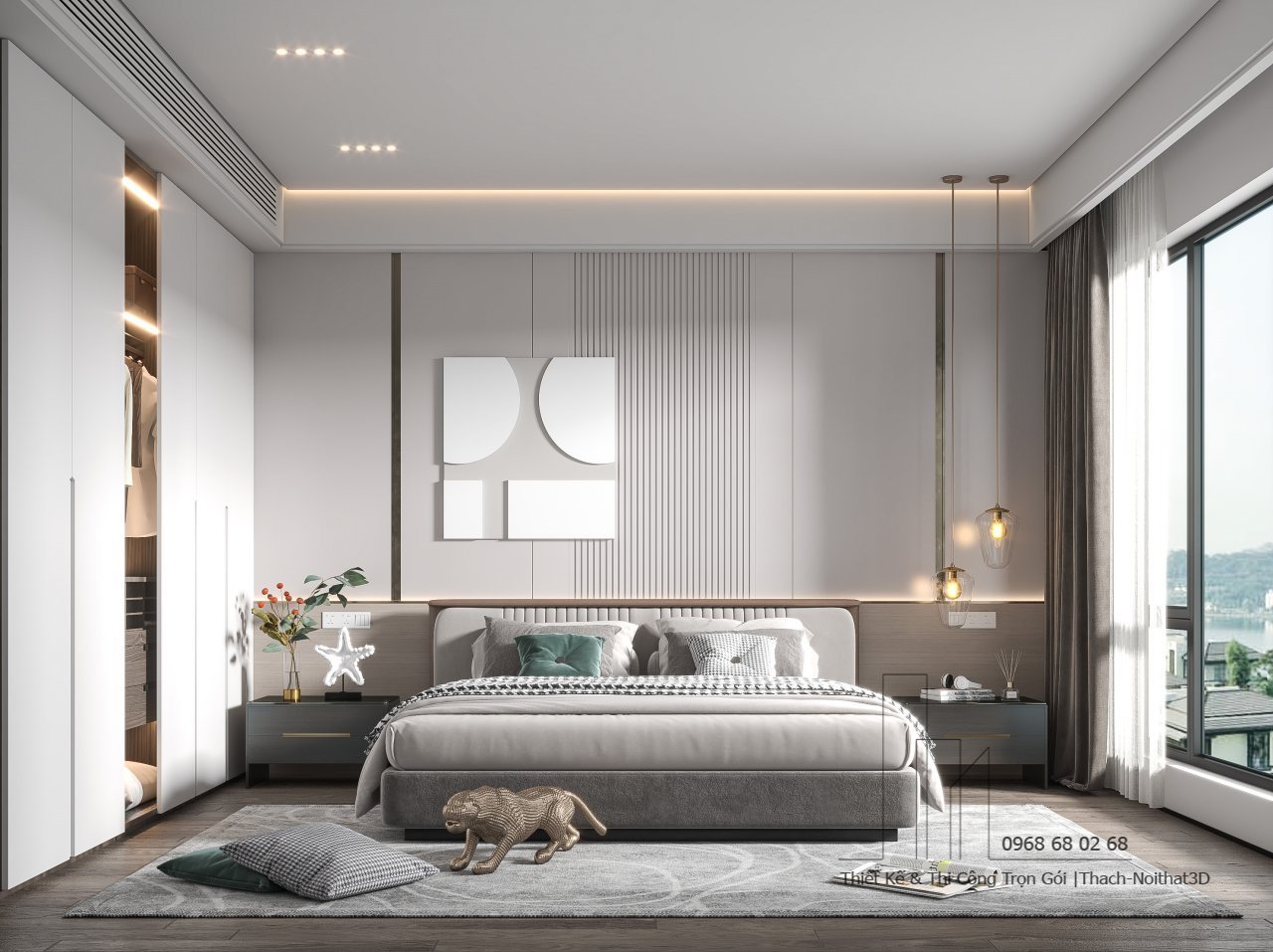 Nội Thất Phòng Ngủ Đẹp – Giải Pháp Hiện Đại, Đẹp Giá Rẻ, Thi Công Trọn Gói Tại Tphcm | Nội Thất 3D - Thuận Thiên Cửa hàng cung cấp phòng ngủ thiết kế đẹp MDF Mộc Phát
