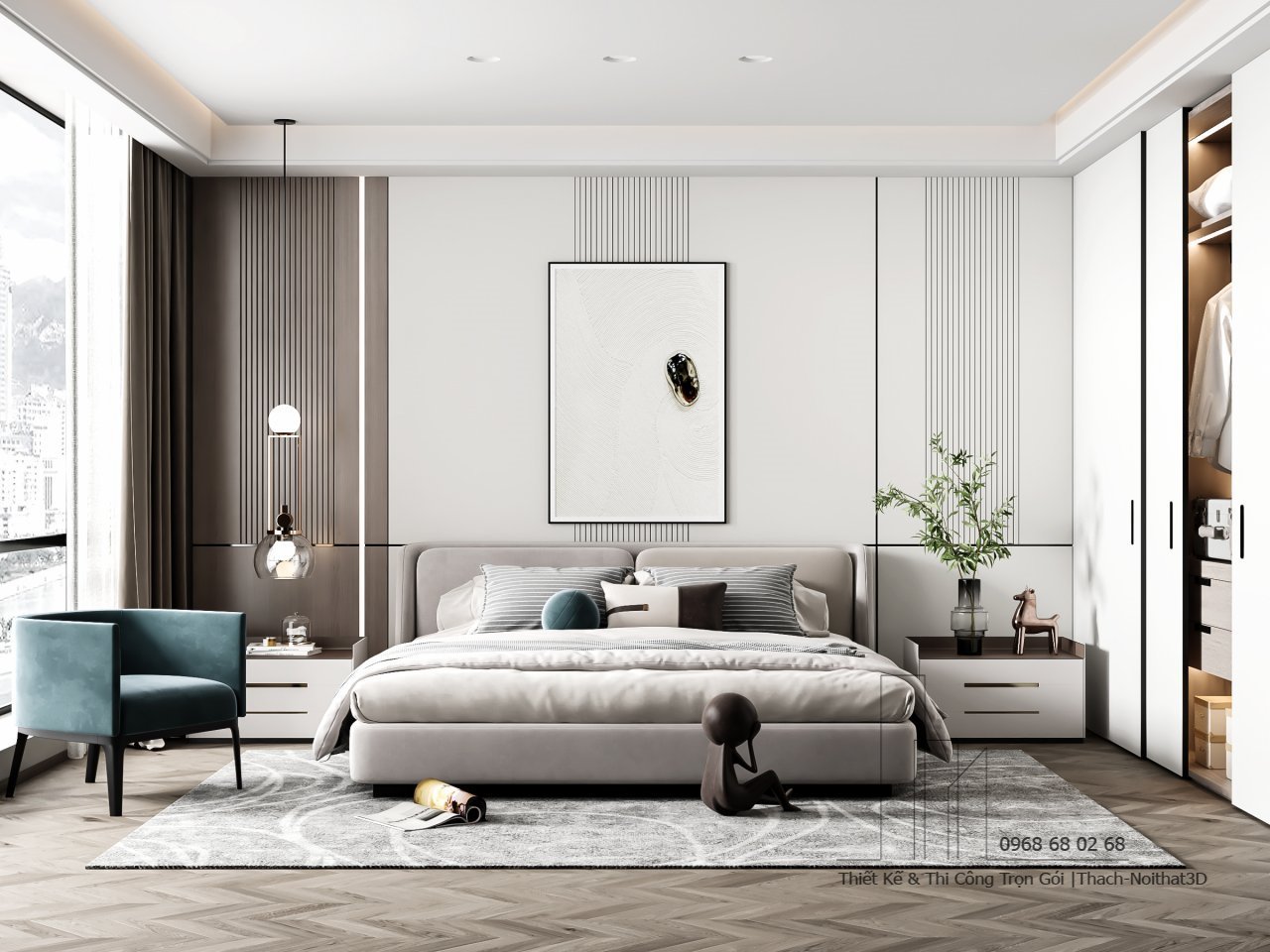 Nội Thất Phòng Ngủ Đẹp – Giải Pháp Hiện Đại, Đẹp Giá Rẻ, Thi Công Trọn Gói Tại Tphcm | Nội Thất 3D - Thuận Thiên Công ty thi công phòng ngủ thiết kế đẹp hiện đại