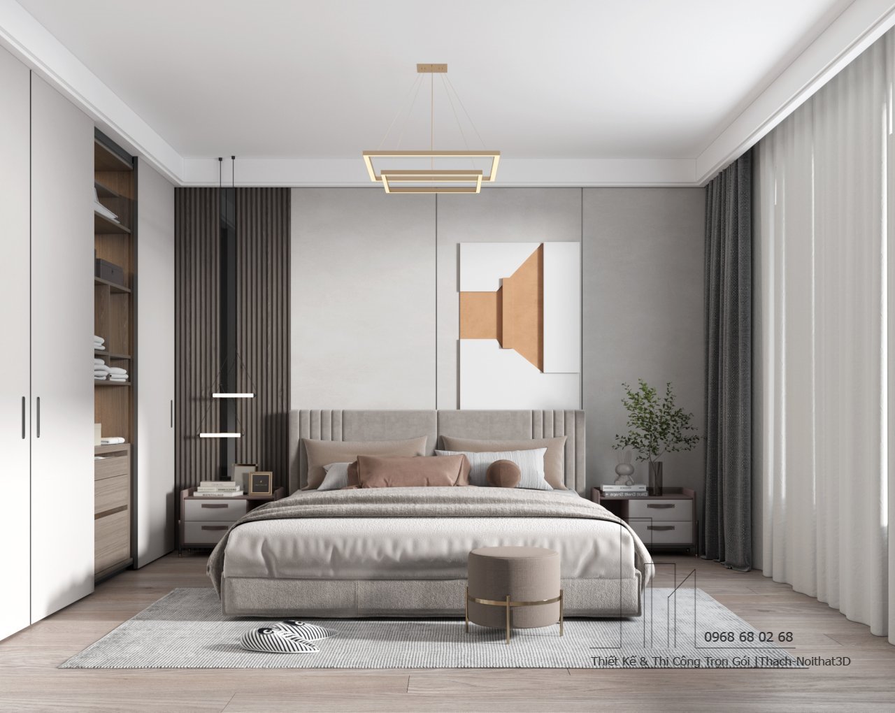 Nội Thất Phòng Ngủ Đẹp – Giải Pháp Hiện Đại, Đẹp Giá Rẻ, Thi Công Trọn Gói Tại Tphcm | Nội Thất 3D - Thuận Thiên Xưởng sản xuất phòng ngủ thiết kế đẹp MDF Thanh Thùy