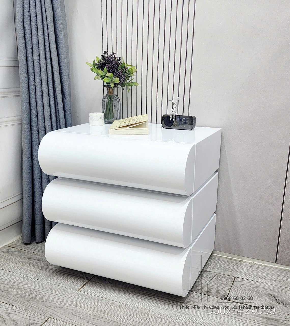 100+ Tab Tủ Đầu Giường Đẹp Giá Rẻ – Mẫu Mới 2025 | Noithat3D | Nội Thất 3D - Thuận Thiên Tab đầu giường gỗ MDF phong cách tối giản | tab-tu-dau-giuong