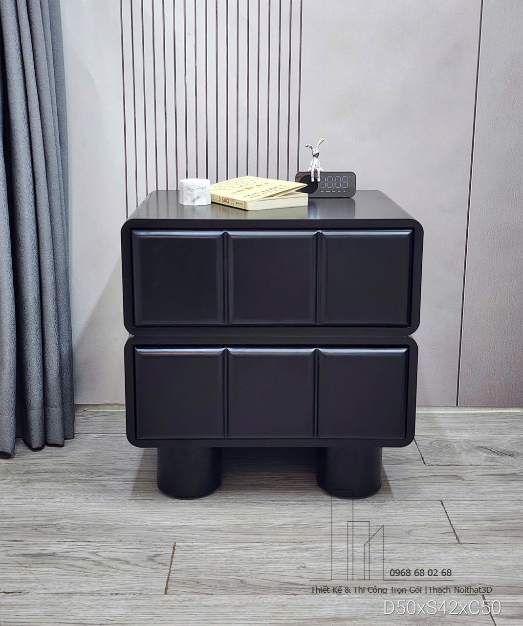 100+ Tab Tủ Đầu Giường Đẹp Giá Rẻ – Mẫu Mới 2025 | Noithat3D | Nội Thất 3D - Thuận Thiên Tab đầu giường gỗ MDF phong cách Luxury | tab-tu-dau-giuong