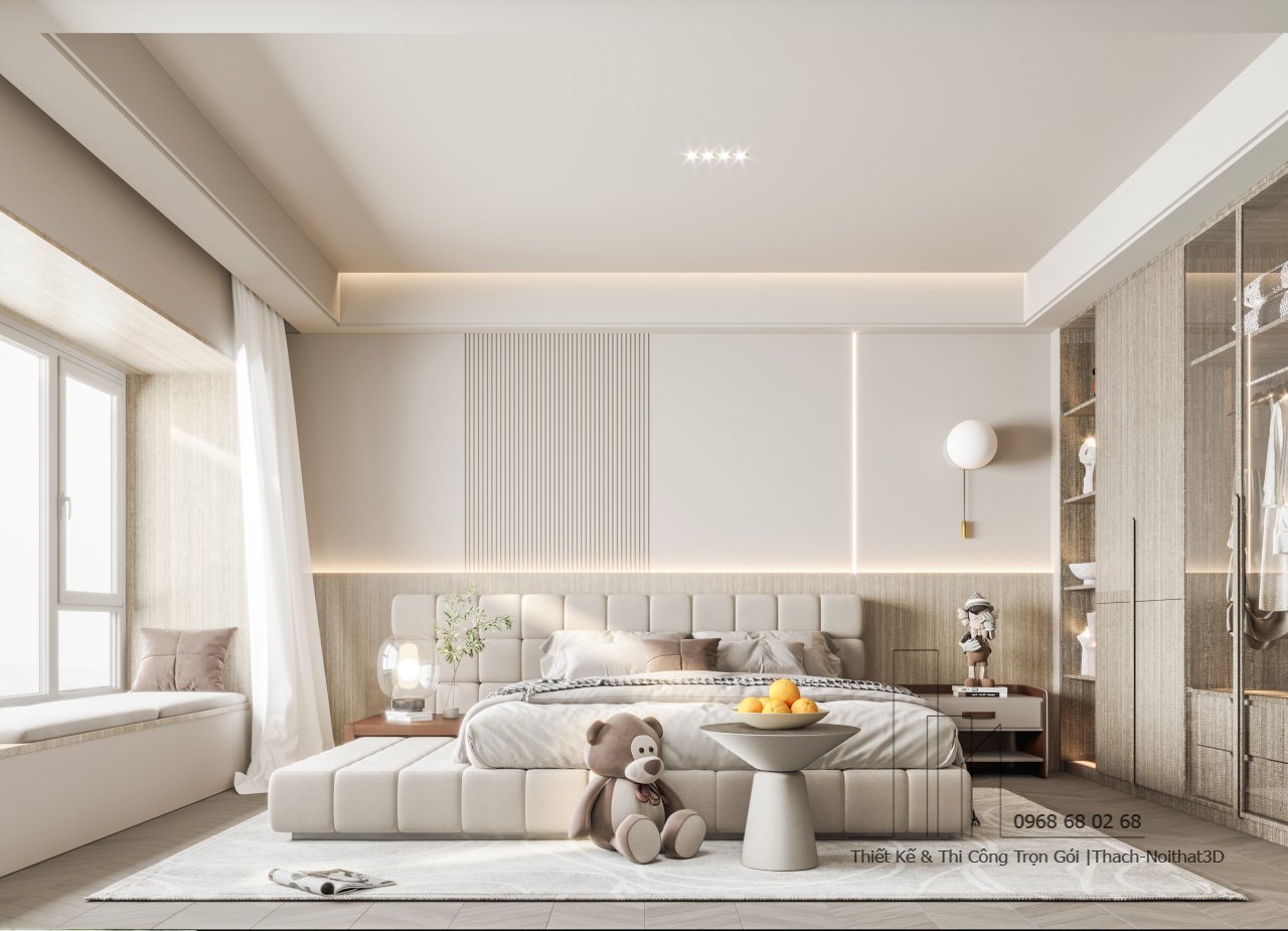 Trang Trí Nội Thất Phòng Ngủ Giá Rẻ, Thi Công Trọn Gói Tại TPHCM | Nội Thất 3D - Thuận Thiên Cửa hàng trang trí phòng ngủ 9m2 phong cách tối giản