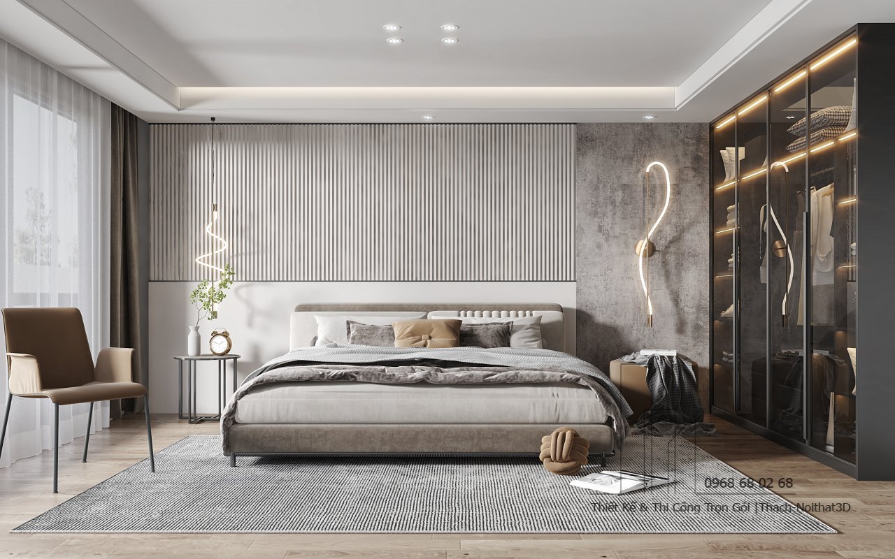 Trang Trí Nội Thất Phòng Ngủ Giá Rẻ, Thi Công Trọn Gói Tại TPHCM | Nội Thất 3D - Thuận Thiên Cửa hàng trang trí phòng ngủ nhỏ sang trọng