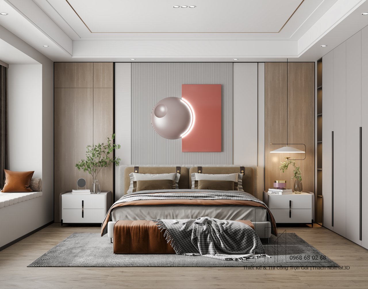 Trang Trí Nội Thất Phòng Ngủ Giá Rẻ, Thi Công Trọn Gói Tại TPHCM | Nội Thất 3D - Thuận Thiên Xưởng sản xuất nội thất trang trí phòng ngủ rẻ đẹp