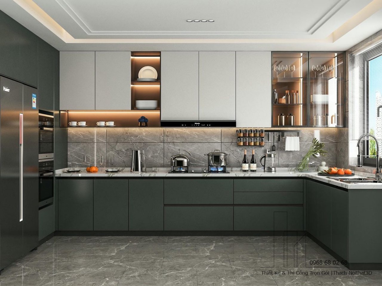 xưởng mộc thi công tủ bếp chữ u tại tphcm đẹp sang trọng chất lượng | xuong-moc-uy-tin-tai-tphcm
